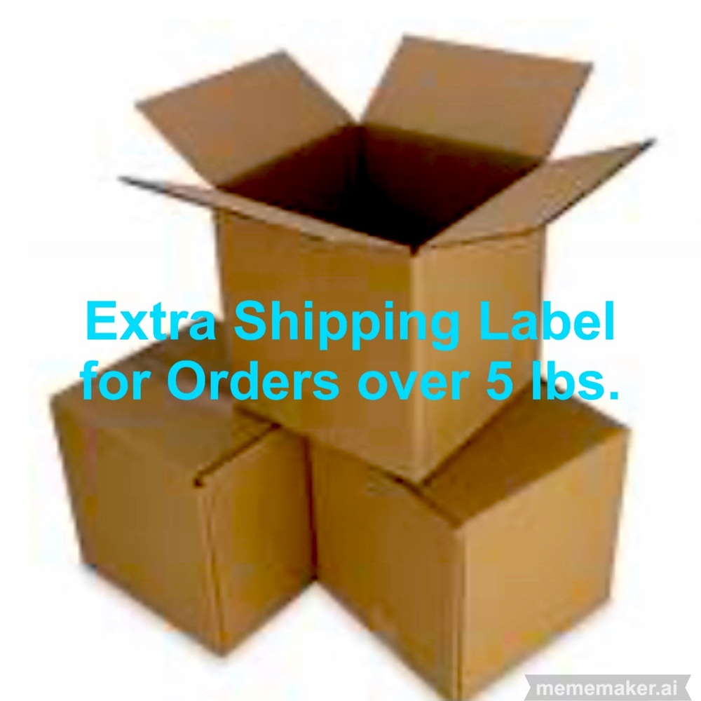 Extra Shipping Label for Orders Over 5 lbs